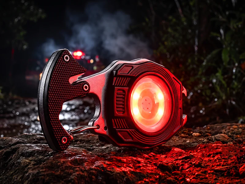 Red SOS emergency lighting mode